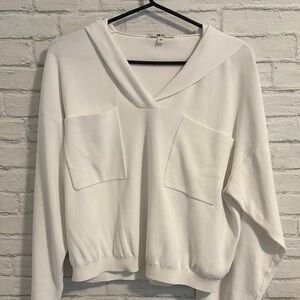 Uniqlo Classic White Knit Top